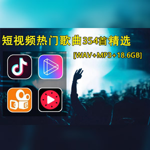 【抖音热歌】2024抖音快手流行热门歌曲合集354首 瞬间心动的热门潮流歌曲 [18.6GB]